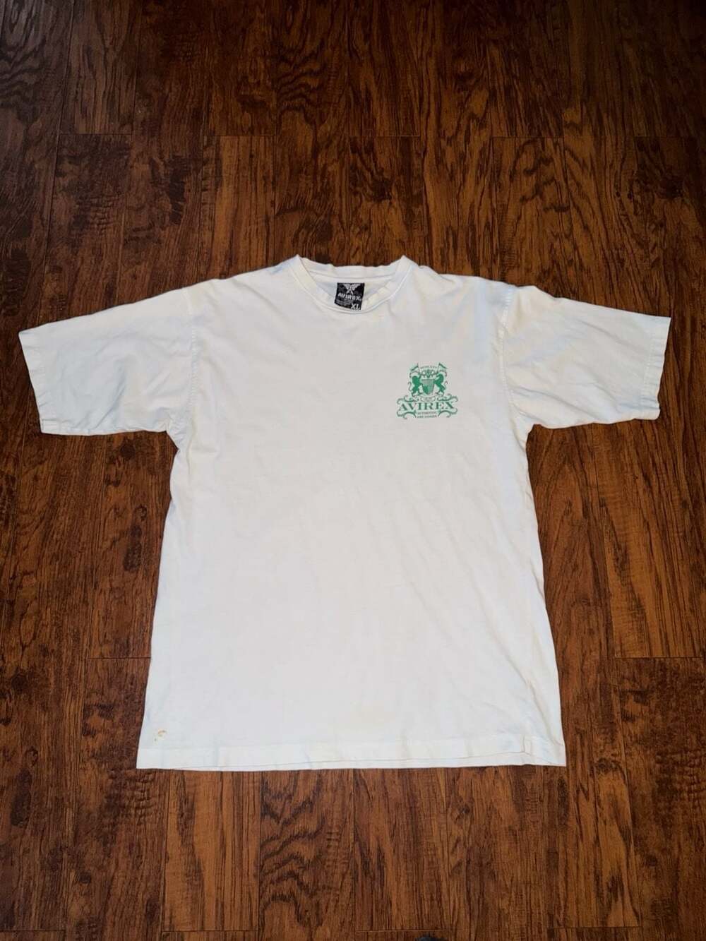 Avirex Authentic Dry Goods Crest Logo T-Shirt White Size XL